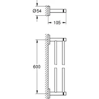 GROHE Essentials Handdoekrek Hard Graphite