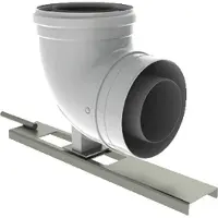 Burgerhout Flex bocht m. ondersteuning Ø80/125mm TwinFlex concentrisch