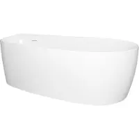 Kerra Lucy half vrijstaand bad 170x80cm wit
