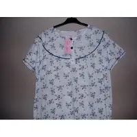 Fine woman Dames nachthemd gebloemd blauw M