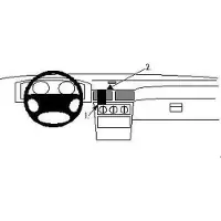 Brodit ProClip houder geschikt voor Chevrolet Matiz 2005 / Deawoo Nexia 1995-2004 Center mount