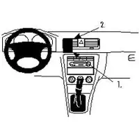 Brodit ProClip houder geschikt voor Skoda Octavia I 1999-2006 Center mount