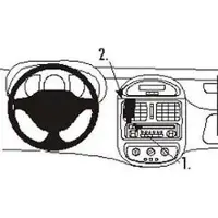 Brodit ProClip houder geschikt voor Renault Clio I 1999-2001 Center mount
