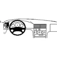 Brodit ProClip houder geschikt voor Mercedes Benz C-Klasse (180-320) 1993-1999 Left mount
