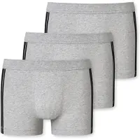 Schiesser Boxershorts grijs gemêleerd / zwart