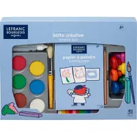 Lefranc Bourgeois Paris Lefranc Bourgeois 807264 Education Kids Creative Box 31-delig | Schilder- & Knutselset voor Kinderen vanaf 4 Jaar | Gouache, Krijt, Klei & Accessoires