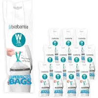 Brabantia PerfectFit Vuilniszakken - 5 l - Code W - 12 rollen x 20 stuks