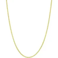 Lucardi Dames plated Ketting gourmet - Echt Zilver - Ketting - Cadeau - 38 cm - Goudkleurig