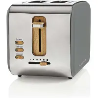 Nedis KABT510EGY Broodrooster 2 brede sleuven - Soft-touch - Grijs