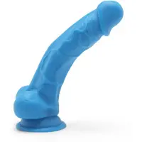 ToyJoy Get Real Zuignap Dildo met Balzak Blauw