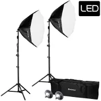 LED Softlight Daglicht Set met Vloerstatief (Rechthoekig) | Daglichtlampen voor Schilderen en
