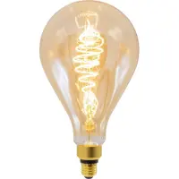 LumenXL 8,5W croissant spiraal lamp XXL, 2000K, amber glas Ø160 - dimbaar