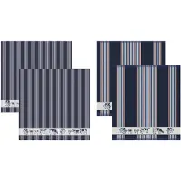 DDDDD Combiset Friesian Blue 2 Keukendoeken + 2 Theedoeken-60 x 65 cm