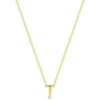 Lucardi Dames Ketting met letter hanger - 9 karaat - Ketting - Cadeau - 43 cm - Geelgoud