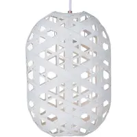 Forestier Hanglampe , Capsule S, dimbare, Wit, Woonkamer, Bamboe, Designer