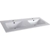 Differnz Reno dubbele wastafel 120x46cm wit