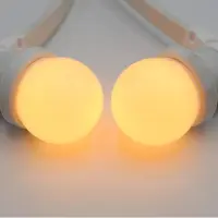 LumenXL Lichtsnoer wit - 50 meter met 50 lampen - 1W LED melkwitte kap - kleur van kaarslicht (2000K)