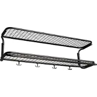 Essem Design Classic 650 hoedenplank zwart/zwart, 2 niveaus, 70 cm
