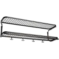 Essem Design Classic 650 hoedenplank zwart/chroom, 2 niveaus, 90 cm