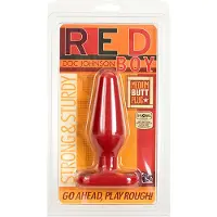 Doc Johnson Built In America Buttplug/anaaldildo Red Boy - Butt Plugedium rood - 14,22 cm