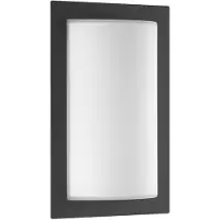 LCD Wandlamp buiten met bewegingssensor Luis, zwart, Roestvrij staal, Modern