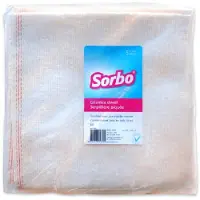 Sorbo 10x Sorbo katoenen dweilen gestikt wit 60 x 60 cm - Vaatdoekjes