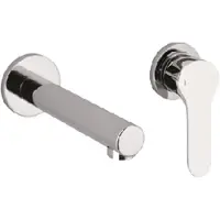 Plieger Milano wastafelkraan wand chroom