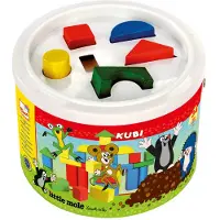 Bino blokkenset Little Mole 18 x 14 cm junior hout 30 delig