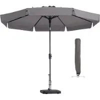 Madison Parasol Rond Taupe Rome 300cm met hoes