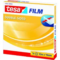 TESA dubbelzijdige plakband formaat 33 m x 19 mm in doos