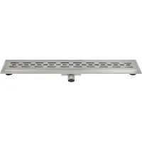Differnz Douchegoot - Met flens RVS - 7 x 7 x 80 cm