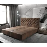 DELIFE Boxspring-frame Dream-Great 180x200 microvezel bruin