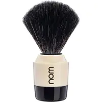 NOM MARTEN Shaving Brush Black Fibre Black Creme Creme