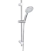 Differnz glijstangset deluxe met handdouche en doucheslang chroom