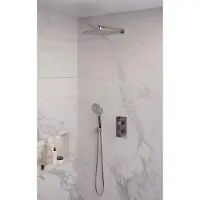 Brauer Inbouw regendouche set chrome edition wanduitloop ronde hoofddouche 30 cm met handdouche 3 standen