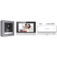 HIK VISION 2wire Digital IP video intercom kit one call button.DSKD8003IME2 Surface - DSKH6320WTE1 - 14 port standard PoE switch - 16GB TF card