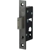 Nemef 4128 Veiligheidsbijzetslot | SKG** | DM30mm | voorplaat RVS 24x150mm rechthoekig | zamac vernikkelde nachtschoot | DR 1+2+3+4 - 9412818300