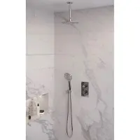 Brauer Inbouw regendouche set chrome edition plafond uitloop ronde hoofddouche 20 cm met handdouche 3 standen