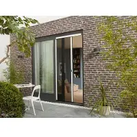 Cando Hordeur Premium S - Plissé Hordeur - Wit Profiel - Zwart Gaas - 96x251cm