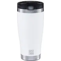 Planetary Design - Serie Brutrek Adventure - Thermosbeker - Drinkfles - Camping - Outdoor - Travel Mug - to go - Mok - Koffie - Warm & Koud - Lekvrij - Matte wit - 473ml