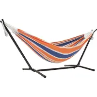 VIVERE Combo hangmat met standaard Frank's tweede kans: nee, Gewicht: 14 kg, Kleur: blauw/wit/oranje