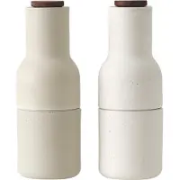 Audo Copenhagen Bottle Grinder kruidenmolen keramiek 2-pack Zand (deksel van walnoot)