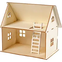 Creativ Company DIY Houten Poppenhuis 18x27x25 cm