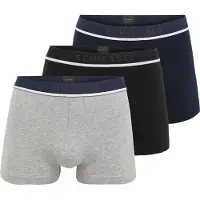 Schiesser Boxershorts 95/5 3-pack grijs-blauw-zwart