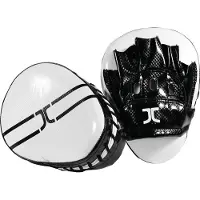 JCalicu Taekwondo focus-handschoen (curved mitt) | Zwart / Wit