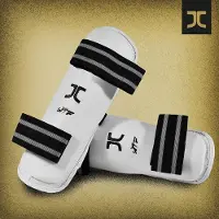 JCalicu Taekwondo-scheenbeschermers JC-Club | WT | Wit (Maat: M)