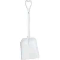 Vikan Hygiene 5623-5 schop D-grip, wit steel 104cm, groot blad 38x35cm