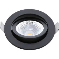 EcoDim Led inbouwspot | Zwart | Rond | 2000K-3000K | Ø 85mm | IP54 | 5W |