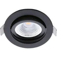 EcoDim Led inbouwspot | Zwart | Rond | 2700K | Ø 85mm | IP54 | 5.4W |