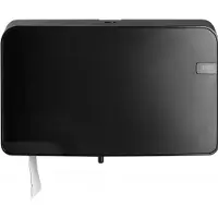 Mts euro products Toiletpapierdispenser Quartzline Q5 jumbo klein duo zwart 441057